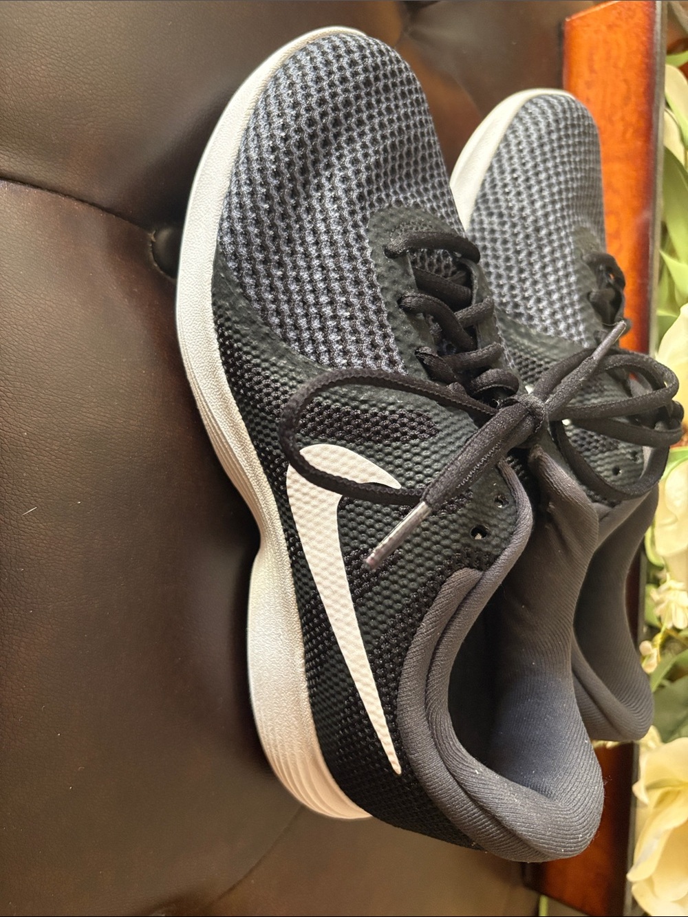 Nike Women’s Revolution Black and White Lightweight Athletic Running Shoes